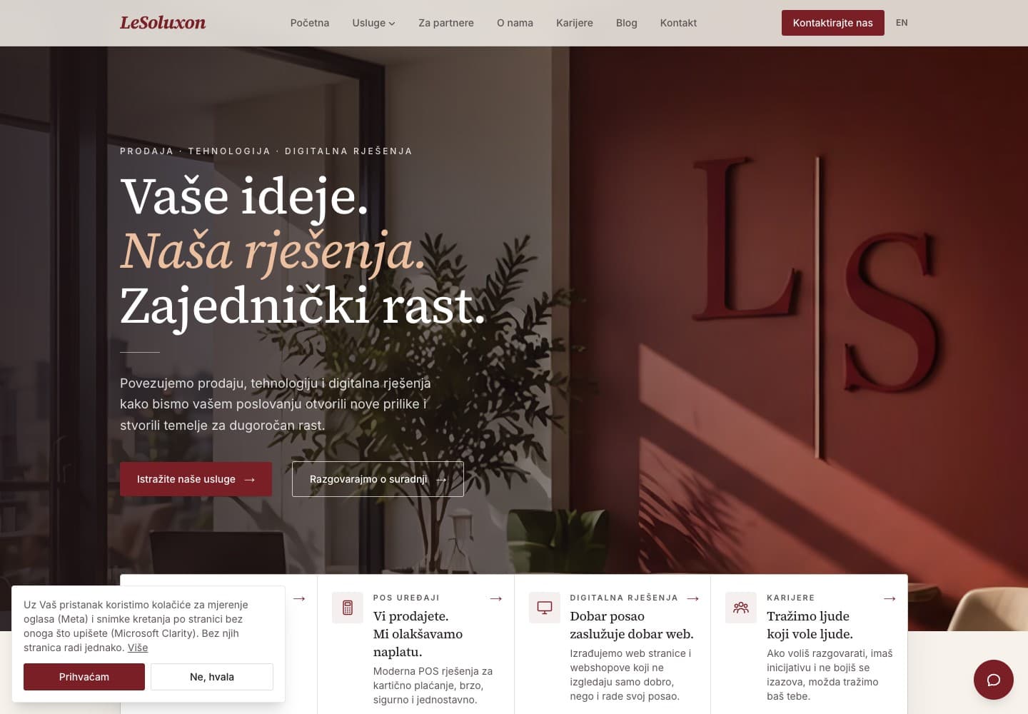 LeSoluxon website built by Zolta